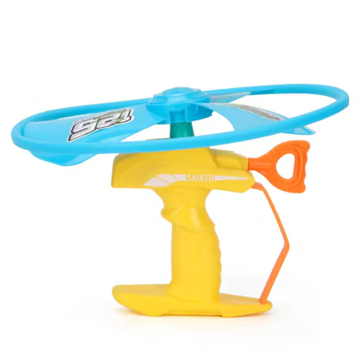 Juguetes para niños, platillo volador para tirar a mano, frisbee, para exteriores, interactivo entre padres e hijos, plástico, bambú, libélula - 1