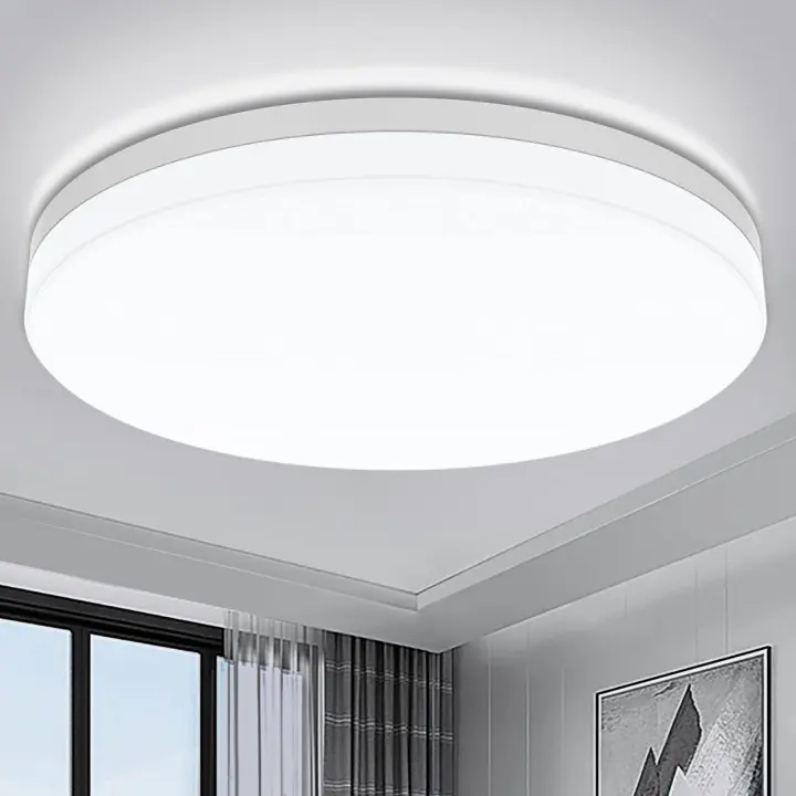 Luz De Techo LED Ultrafina Y Redonda IRALAN Neutra Fría Y Caliente 48W 36W 24W 18W Para Dormitorio Instalación Sencilla Incluye Bombillas Moderno Estilo Minimalista - 1