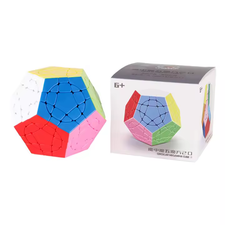 Sengso Circular Megaminx Cube II V2 Cubo Profesional 3x3 Juguete De Rompecabezas Para Niños Regalo Cubo Magico Mini Material Plástico Adecuado Para Edades 3-14+ - 1