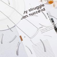 10pcs Tubos De Macarón Curvado De Acero Inoxidable Con Agujero De 2.8mm Tono Plateado Para Fabricación De Joyas Pulseras Collares Sin Desvanecimiento - details 5