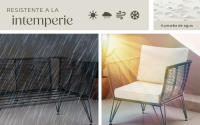 Tectake - Conjunto de salón de jardín SUNDO en diseño de cuerda con poliratán, Cómodo conjunto para jardín, compuesto por un sofá y 2 sillones para hasta 4 personas, Cojines de asiento extra gruesos y cómodos cojines para el respaldo, Poliratán resistente - details 5