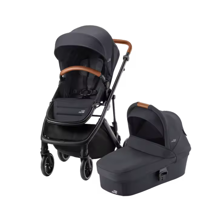 Carrito bebé Britax Römer Strider M Black Shadow dos piezas silla y capazo - 1