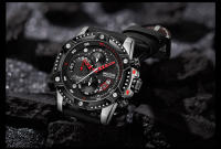 Reloj De Hombre MEGIR Moda Cronógrafo Cinta De Cuero Casual Resistantes Al Agua Reloj De Pulsera De Cuarzo Para Deporte Y Uso Diario - details 17