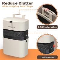 Compost Bin Kitchen Garbage Can 1.8 Gallon Countertop Indoor Small Hanging Trash Can with Lid Compo - details 2