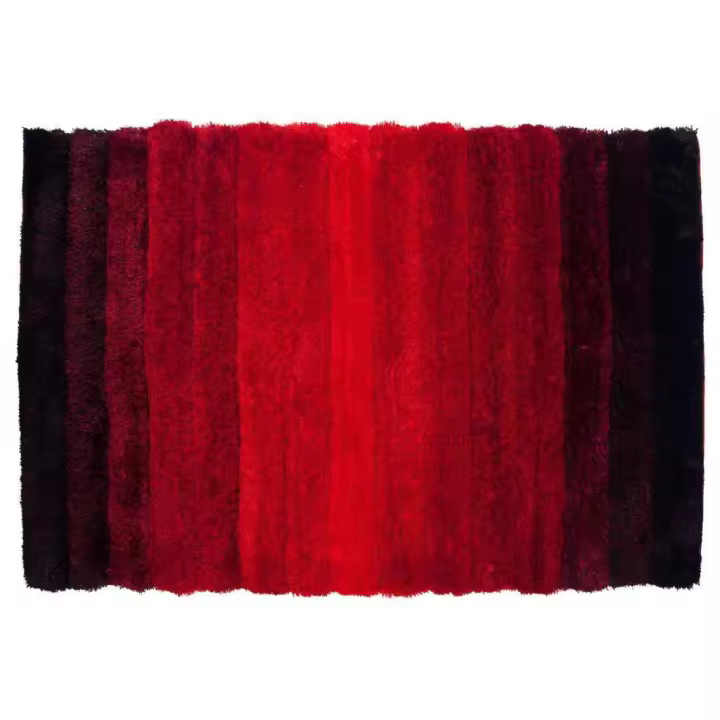 WANDERLUST DECO Alfombra 3D Suave Al Tacto Color Negro-rojo Pelo Alto 1-3cm 120x170 Cm - 1