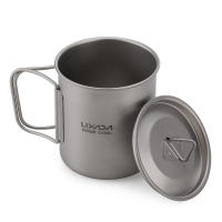 Set De Cocina Ultraligero Lixada 300ml/350ml/550ml/650ml Taza De Titanio Con Cuchara Plegable Para Acampar Senderismo Y Escalada - details 15