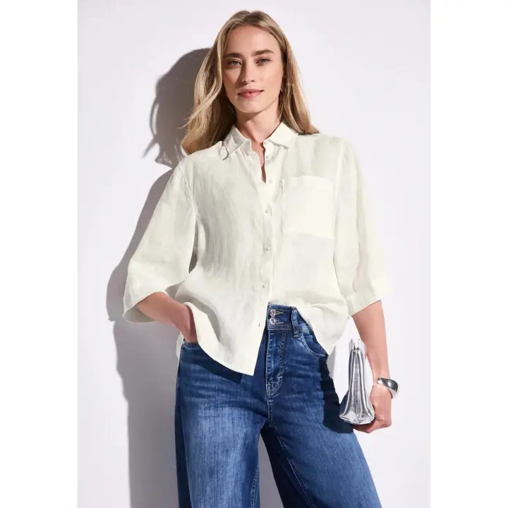 Street One Mod. PS345394 - Camisa lisa 100% lino para mujer - 1