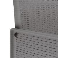 Silla de Jardín vidaXL Conjunto de 2 Gris Claro Resina Plástica Estándar - details 6