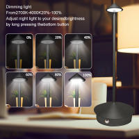 Lámpara De Mesa Recargable LED Sin Cable Nórdica De Lujo Para Dormitorio Restaurante Luz Nocturna Romántica Con Toque - details 1