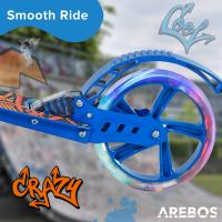 AREBOS Patinete con ruedas de goma con LED | Suspensión delantera - details 25