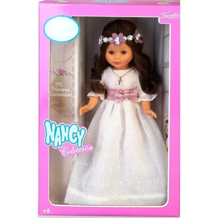 Muñeca Colección Nancy Comunión Corona Flores Morena NANCY - 1