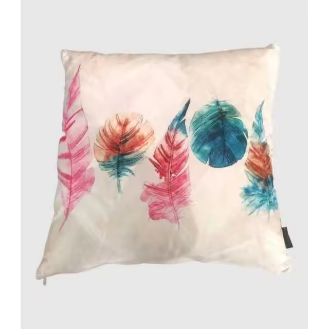 Ekilikuahome Cojín Cuadrado Hojas Colores Surtidos Tacto Suave 45x45cm - 1