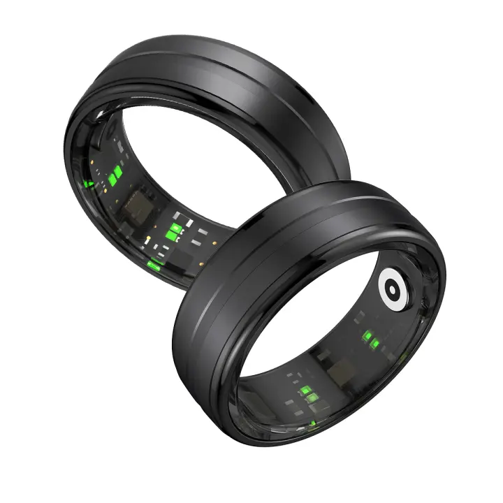 Anillo Inteligente Smart Ring Orbyt Talla 8, 9 y 11 para Hombre y Mujer, Estuche de Carga, Análisis del Sueño/Pulsómetro/Podómetro/Calorías, Impermeable, Android e iOS, Color negro | PRIXTON - 1
