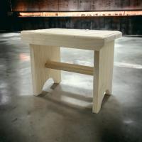 MINOKUA - Taburete de Madera Maciza Natural 30 X 19 X 24 Cm - Asiento Infantil y Reposapiés - details 4
