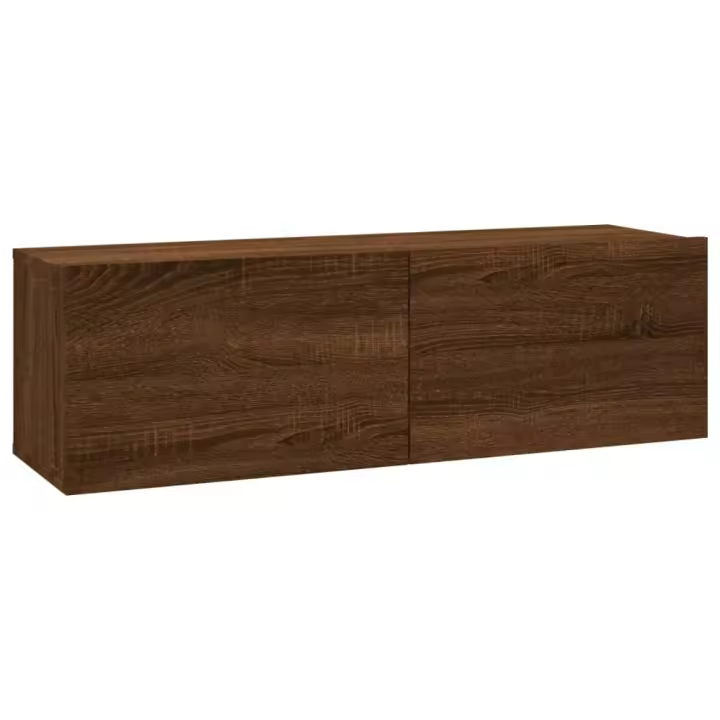 Mueble pared TV Madera contrachapada Roble Marron 100x30x30 cm - 1