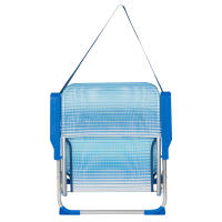 AKTIVE Silla playa plegable, Silla baja de playa, Azul rayas, 44x35x72 cm, Incorpora topes antivuelco, Asa de hombro, Soporta 110 kg, Sillas de playa, Sillas de playa bajas, Sillas de playa plegables, Sillas plegables de playa - details 6
