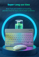 Teclado Inalámbrico Bluetooth Para Tableta Android iOS Windows Con Iluminación RGB Teclado Ratón Compatible Con iPad Y Teléfono - details 4