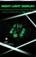 Reloj Electrónico Para Hombre SANDA 6197 Edición Coreana Deportivo Multifuncional Impermeable LED Estudiante Resistente Al Choque Con Pantalla LED Y Cronógrafo - details 6