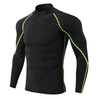Camiseta Deportiva Para Hombre Secado Rápido Camiseta De Correr Con Manga Larga Compresión Para Gimnasio Fitness Rashguard - details 5