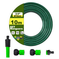 AYA MARKT SET Manguera de Jardín con Adaptadores de Grifo y Boquilla de Riego, Ultra Resistente 3Capas ,Presión 20 Bar - details 0