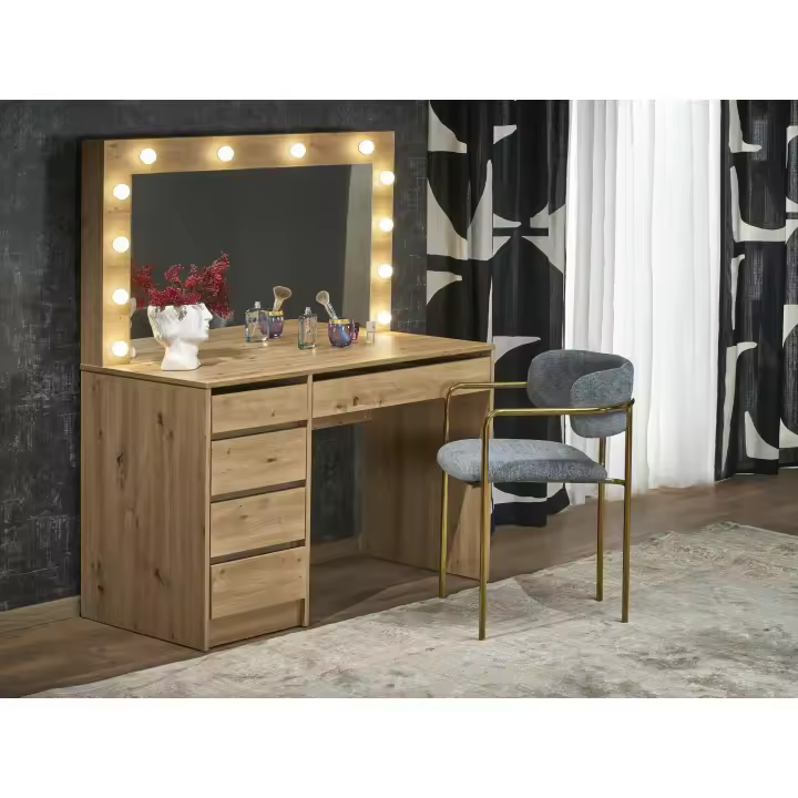 Tocador Houston 1504 , Muebles ES, Espejo, LED, 120 x 75 x 55cm - 1