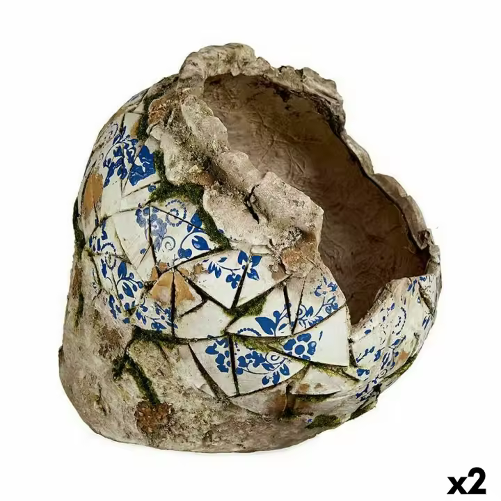 Ibergarden Figura Decorativa para Jardín Jarrón Poliresina 29 X 27 X 30 Cm (2 Unidades) - 1