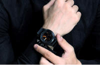 Reloj De Pulsera Deportivo Para Hombre Megir Moda Con Banda De Silicona Pantalla Analógica Cronógrafo Negro Con Calendario Resistente Al Agua - details 6