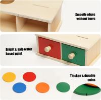Juguete Montessori Caja De Monedas De Madera Con Juego De Bolas Y Puzzle Doble Cajón Regalo Educativo Para Bebés De 2 a 6 Años - details 25
