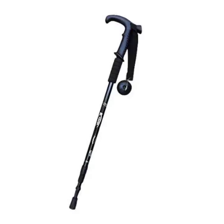 Coshano Bastón stick antishock para andar altura regulable aluminio bastón de apoyo negro - 1
