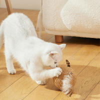 Juguete Interactivo Para Gatos 10CM Pelota De Rasguño En Sisal Para Moler Patas Juguetes De Rascador Resistente Al Desgaste Accesorios Para Muebles De Mascotas - details 4