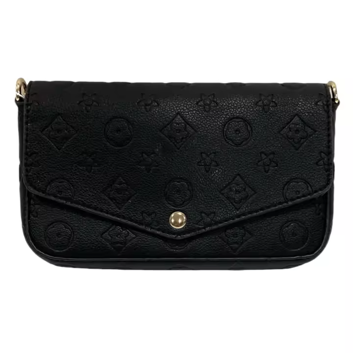 Bolso Con Cartera Y Billetera Negro - 1