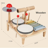 Juego De Música Para Bebés Y Niños Tabla De Música Multifuncional De Madera Set De Batería Educativo Juguete Musical Para Niños Regalo Para Bebé - details 16