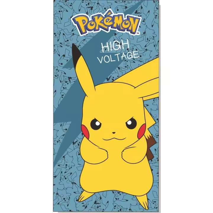 Toalla de playa Pokémon Pikachu High Voltage 70x140 cm | Secado rápido, absorbente y ligera | Diseño oficial para fans de Pokémon | Ideal para piscina y vacaciones - 1