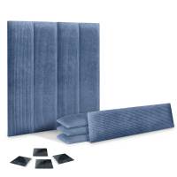 DHOME Juego de Paneles Tapizados en Pana Pack Autoadhesivos para Pared Acústicos Absorbentes Protección Segunda Gama de Colores - details 6