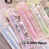 Set De 4 Lápices Mecánicos Sanrio Melody Kuromi Cinnamoroll Pochacco 0.5mm Regalos Para Estudiantes Y Niños Suministros De Oficina - details 0