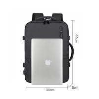 Mochila de viaje cabina Gris, negocios, portátil - tablet 15 pulgadas, puerto USB para batería portátil. - details 2