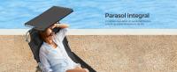 SONGMICS Tumbona, Tumbona Plegable, Tumbona Reclinable, 71 x 200 x 38 cm, Carga de 150 kg, con Reposacabezas Protección Solar y Respaldo Ajustable, para Terraza Piscina Jardín, Azul Oscuro/Gris Ahumado/Negro - details 2