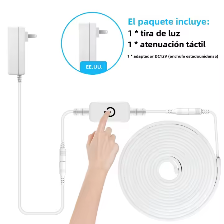 Tira De Luces LED Toque De Mano Neon 12V Dimmer Para Cocina Decoración De Navidad Lámpara De Fondo Tape Para El Hogar - 1