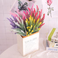 Bouquet De Flores Artificiales Morado Lavanda Plantas Falsas Para Boda Decoración De Habitaciones Y Mesas De Navidad DIY - details 2