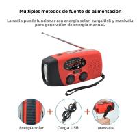 Radio De Emergencia Multifuncional Portátil Con Generación De Energía Manual Solar FM AM WB NOAA Power Bank Para Desastres - details 11