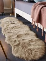 Carpetas De Piso De Felpa Artificial 1 M Tamaño Grande En Color Caqui Para Sala De Estar Dormitorio Baño Decoración Del Hogar Antideslizante Resistente Al Desvanecimiento Lavable Mecánicamente Y a Mano - details 4