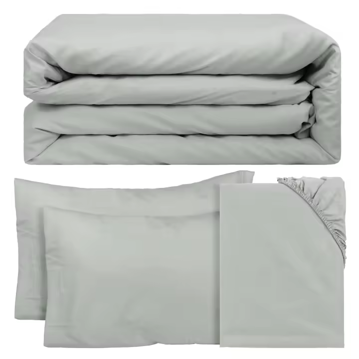 NQT Funda Nórdica con Funda de Almohada y Bajera Ajustable - Rosa, Azul, Beig, Blanco, Gris - 1
