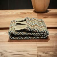 Cortina para Puerta Exterior Mercatienda.es Elegante y Funcional 140x260cm Zigzag Amarillo - details 0
