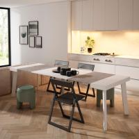 Skraut Home - Mesa Consola Extensible - Mesa Auxiliar - Tapa - 58/262x90x73cm - Práctica y Versátil - Estilo Moderno - Fácil Montaje - details 0