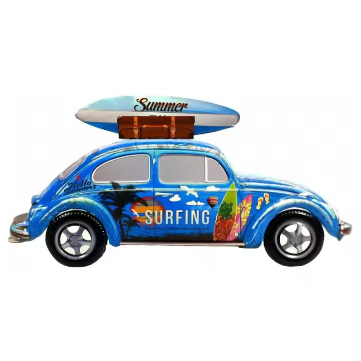 Signes Grimalt  By Sigris - Adorno Pared Coche Surf  Adorno Pared | Placas Metal Azul - 25x0x50 cm 28595 - 1