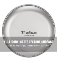 Tiartisan Plato De Titanio Ultraligero Portátil Para Camping Al Aire Libre 220mm Extra Grande Para Ensalada Y Comida Postre Sin Plegar - details 6
