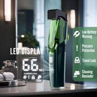 Hatteker Trimmer De Barba Para Hombres Recargable Con Aspiradora Integrada Corte Eléctrico Para Pestañas Y Facies IPX6 Lavable Kit De Aseo - details 3