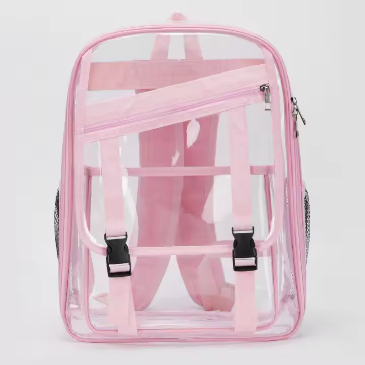 Bolsa de gelatina transparente para estudiantes de secundaria, de PVC, de gran capacidad, impermeable, para hombres y mujeres - 1