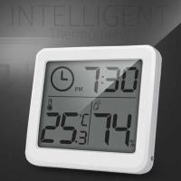 Reloj De Escritorio Digital Con Monitorización De Temperatura Y Humedad Pantalla LCD Grande Multifuncional Automática - details 0