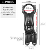 Adjustable Manillar De Bicicleta Aluminio Aleación Ángulo Variable 60 Grados Alzador De Manillar Delantero Para Bicicleta De Carretera Adaptador De Fuente - details 11